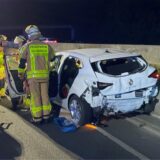 Unfall auf der A2 bei Bottrop/Gladbeck: Die Feuerwehr Gladbeck im Einsatz.