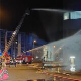 Feuerwehrleute im Einsatz am Dattelner Kraftwerk