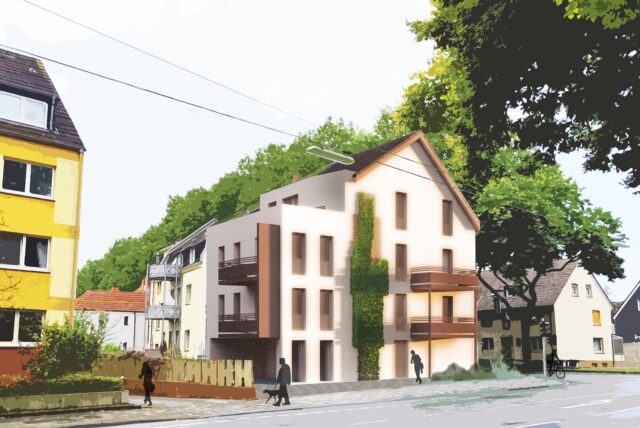 Visualisierung eines Neubauprojektes an der Franz-Bracht-Straße in Recklinghausen