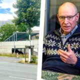 Die Montage zeigt links eine Aufnahme der Außenmauer des Parkhauses Florianhof am Herzogswall in Recklinghausen. Im Hintergrund steht die Alte Feuerwache. Rechts in der Montage ist der Recklinghäuser Unternehmer Rainer Hans zu sehen, der während eines Gesprächs mit den Händen gestikuliert.