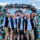 Die Birkldobler, die beim Hülser Oktoberfest in Marl spielen.
