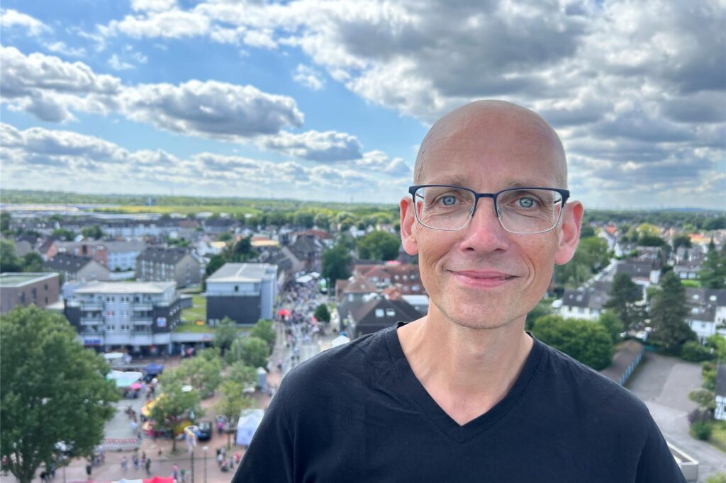 Marc Frese, Vorsitzender von Mein Ickern e.V., beim Ickerner Familienfest 