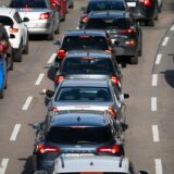 Stehende Autos auf der Autobahn