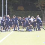 Feierten im Stimbergstadion ihren Derbysieg: die Kreisliga-A-Fußballer der SG Titania/RW Erkenschwick.