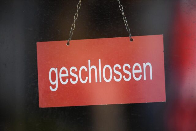 Schild geschlossen