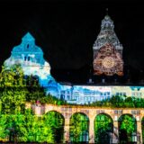 Ansicht des Rathauses bei „Recklinghausen leuchtet“