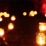Eine Feuershow beim Lichtermarkt in Bergkamen