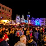 Der Altstadmarkt bei der Veranstaltung „Recklinghausen leuchtet“.