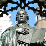 Das Martin Luther-Denkmal zum Reformationstag.