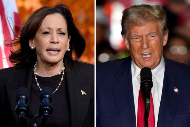 Das Rennen zwischen Kamala Harris und Donald Trump ist laut Umfragen völlig offen.