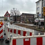 Ansicht der Baustelle auf der Wickingstraße in Recklinghausen.