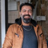 Mehmet Akpinar steht in der Baustelle in der ehemaligen Altstadtgasse in Herten, die eine Erweiterung von Best Kebap werden soll.