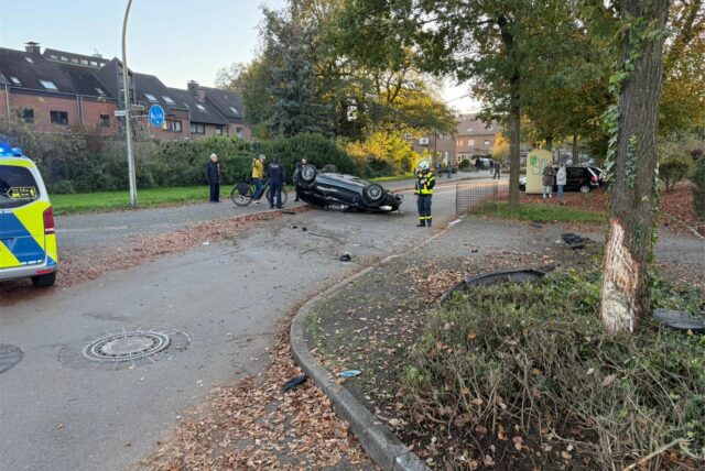 Auf der Plaggenbahn/Ecke Marderweg ist es zu einem Verkehrsunfall gekommen.