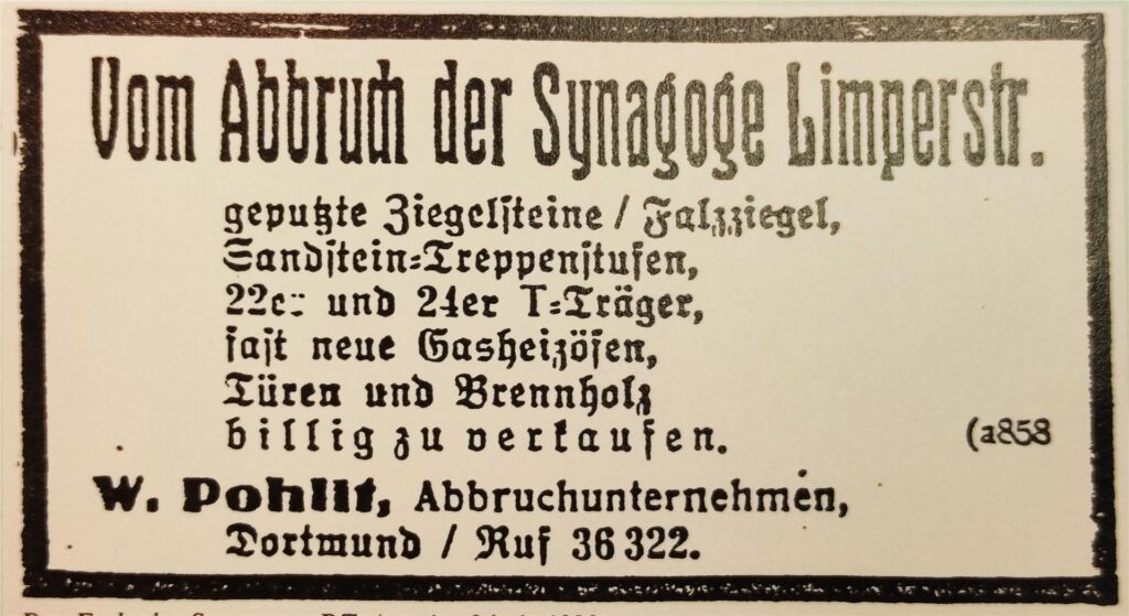 Ein Zeitungsanzeige vom 26. Januar 1939