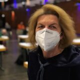 Die erste richtige Ratssitzung der neuen Periode in der Europahalle im Dezember 2020: Für die Mitglieder galt Maskenpflicht. Ursula Mintrop-Werkle zog für Bündnis 90 / Die Grünen erstmals in den Stadtrat ein.