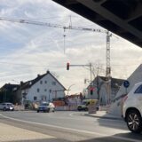 Die Baustelle an der Hagener Straße auf Höhe der Brücke an der Weißen Taube.