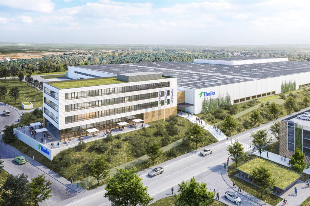 So soll die Thalia-Ansiedlung auf der 1. Projektfläche des Industrieparks gate.ruhr an der Nordstraße aussehen. So soll die Thalia-Ansiedlung auf der 1. Projektfläche des Industrieparks gate.ruhr an der Nordstraße aussehen.