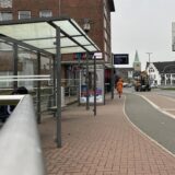 Die Bushaltestelle am Lippetor in Dorsten