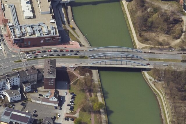 Die Brücke über den Wesel-Datteln-Kanal in Dorsten