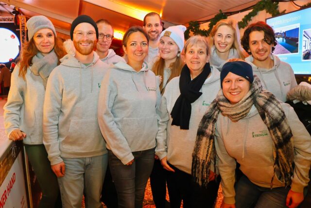 Auch das Team der Petrinum-Lehrer traten bei den Eisstockmasters 2024 in Dorsten in der Vorrunde an.