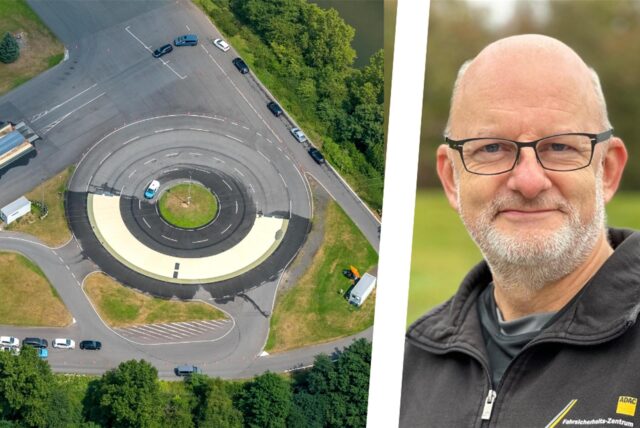 ADAC-Fahrtrainer Thomas Heining und das Testgelände