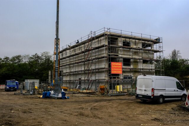 Rohbau der Firma ITCS in der Gewerblichen Mitte Blumenthal in Recklinghausen