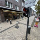 Die Sicherheitspoller an der Essener Straße in der Innenstadt von Dorsten
