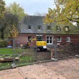 Baustellenbereich vor der Propstei St. Peter in Recklinghausen.