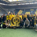 Die „Israelischen Borussen“ bei einem Stadionbesuch in Dortmund.