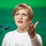 Franziska Brantner, designierte Bundesvorsitzende von Bündnis90/Die Grünen, spricht bei der Bundesdelegiertenkonferenz der Grünen.