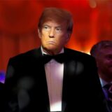 Der designierte US-Präsident Donald Trump hört während einer Gala des America First Policy Institute in seinem Anwesen Mar-a-Lago zu.