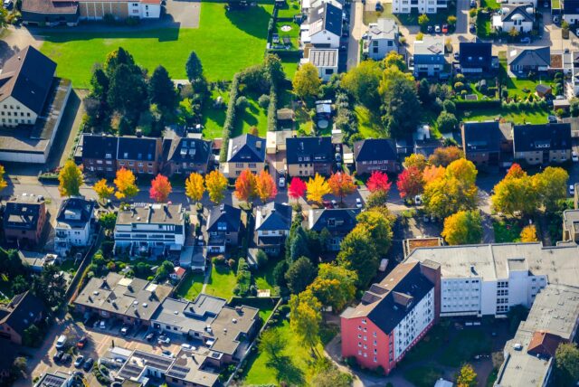 Herten Zentrum, Wohngebiet Hospitalstraße. Caritas Zentrum Franz von Assisi.