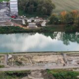 Baustelle für die neue Östricher Kanalbrücke in Dorsten
