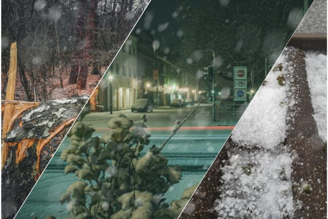 Schnee Gewitter Sturm Haltern Wetter