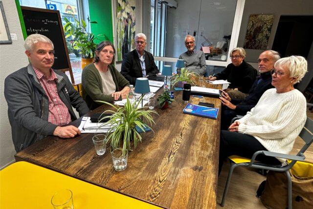 David Schütz (Pfarreirat St. Sixtus), Magdalene Meier (Grüne), Herbert Bludau-Hoffmann (Forum), Arno Huesmann (SPD), Anke Verhoeven, Wilhelm Neurohr (Forum) und Ulrike Doebler (Grüne).