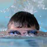 Schwimmer im Wasser