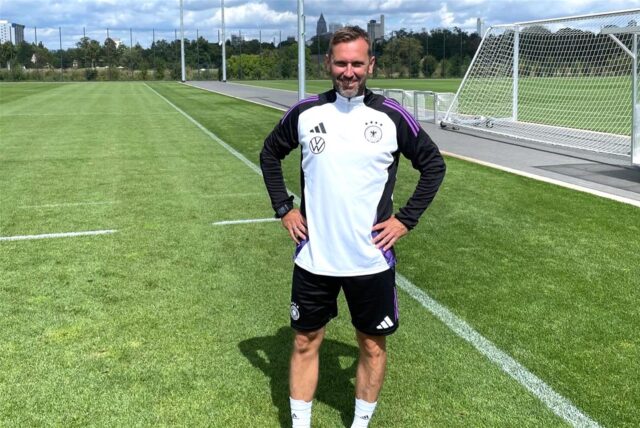 Fußball, DFB-Campus Frankfurt/Main Sommer 2024. Andre Pawlak tritt sein Amt als U16-Nationaltrainer an.