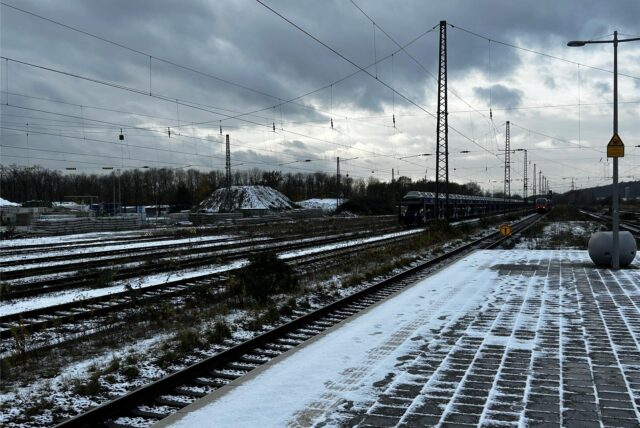 Bahnsteig am Bahnhof Haltern