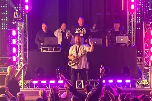 DIMI Saxx auf einer DJ-Party von Michael G in Herten.