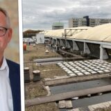Montage: links Projektmanager Thomas Schrickel, rechts Blick auf das Luftkissendach des Marler Sterns.