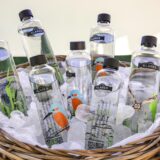 Trinkwasserflasche mit Haltern-Motiv.