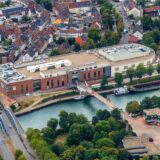 Eine Aufnahme aus der Luft zeigt die Mercaden in Dorsten