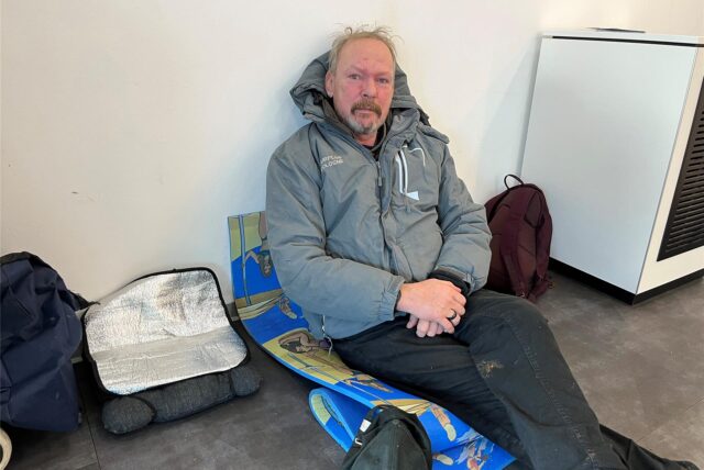 Der wohnungslose Markus N. in der Volksbank in Haltern
