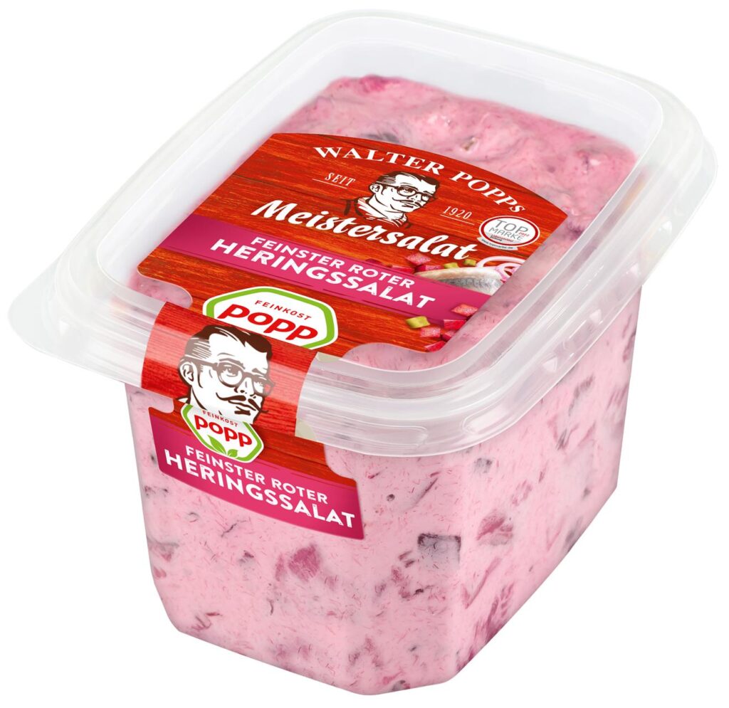 Ein 400-Gramm-Becher des Roten Heringssalates von Popp, für den es eine Rückrufaktion gibt. Ein 400-Gramm-Becher des Roten Heringssalates von Popp, für den es eine Rückrufaktion gibt.