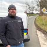Tobias Weckenbrock an der Stadtgrenze zwischen Castrop-Rauxel und Dortmund. Im Bereich Deininghauser Weg / Oestricher Straße wurde ein Blindgänger gefunden.