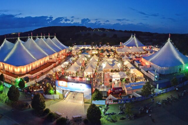 Das Zeltfestival Ruhr in Bochum aus der Vogelperspektive.