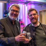 Thomas Westphal und Jan-Henrik Gruszecki nach einem Bürgerdialog zur Speicherstraße Ende November in der Theater-Akademie.