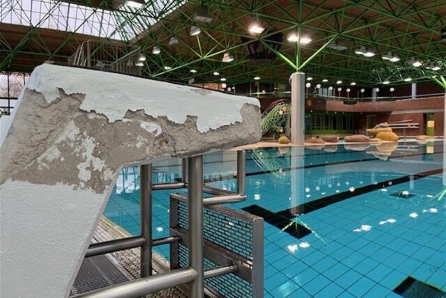 Ein Blick auf die Becken im Nordbad in Dortmund.