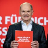 Kanzler Olaf Scholz stellt das Wahlprogramm der SPD vor.