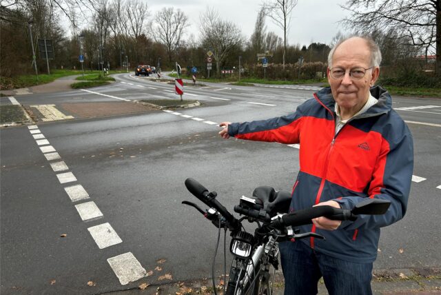 Radfahrer Bernd Seckfort aus Sythen.